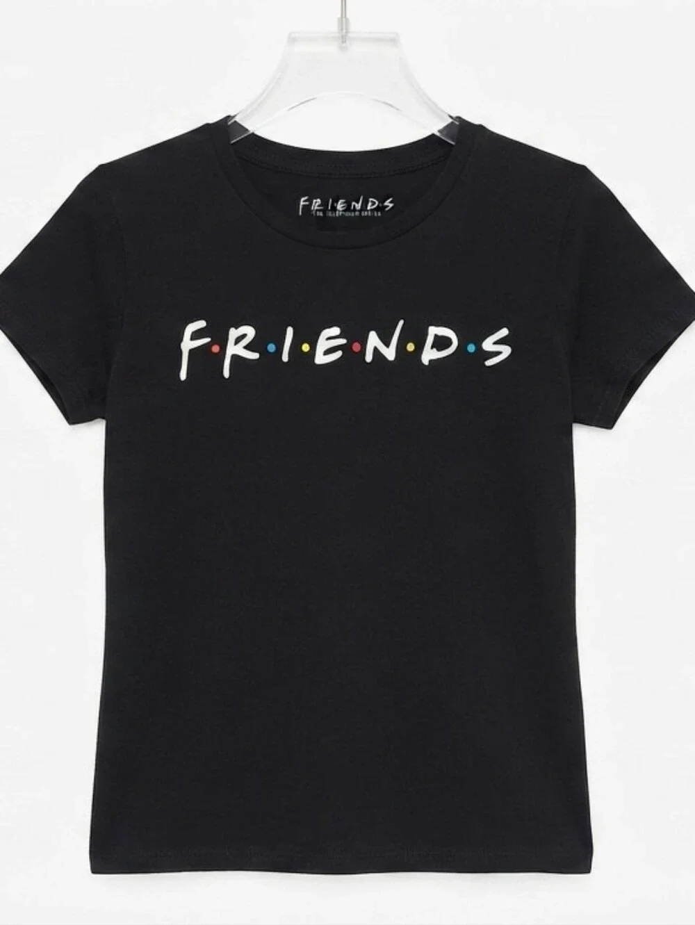 Friends The Television Series Black Short Sleeve Graphic T-Shirt Girls Size Larg